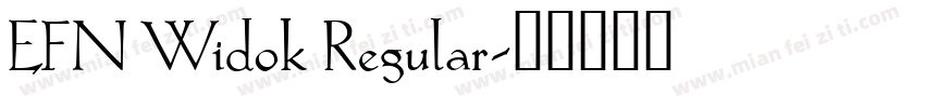 EFN Widok Regular字体转换
